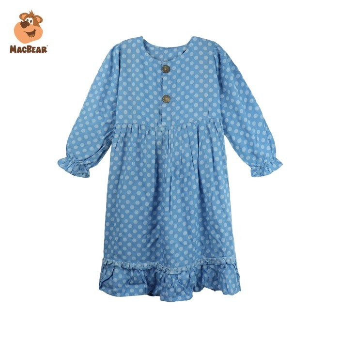 promo MacBee Baju Anak Perempuan Gamis Anak Muslim C Ivonna Polkadot