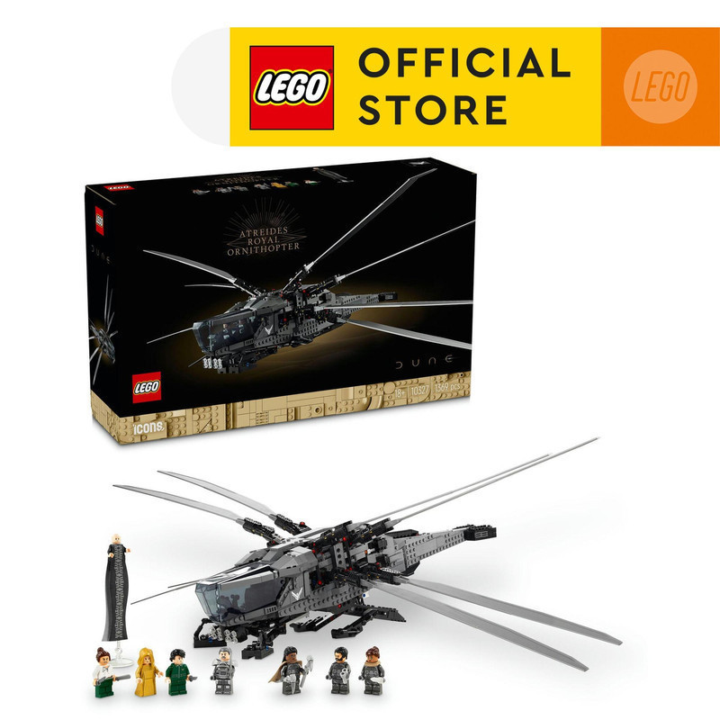 LEGO Icons 10327 Dune Atreides Royal Ornithopter (1369 Pieces) Mainan Susunan Balok (18 Tahun+)