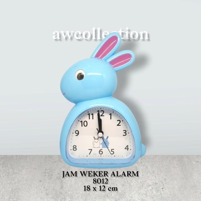 JAM WEKER ALARM 8012 / KELINCI / JAM MEJA / DEKORASI