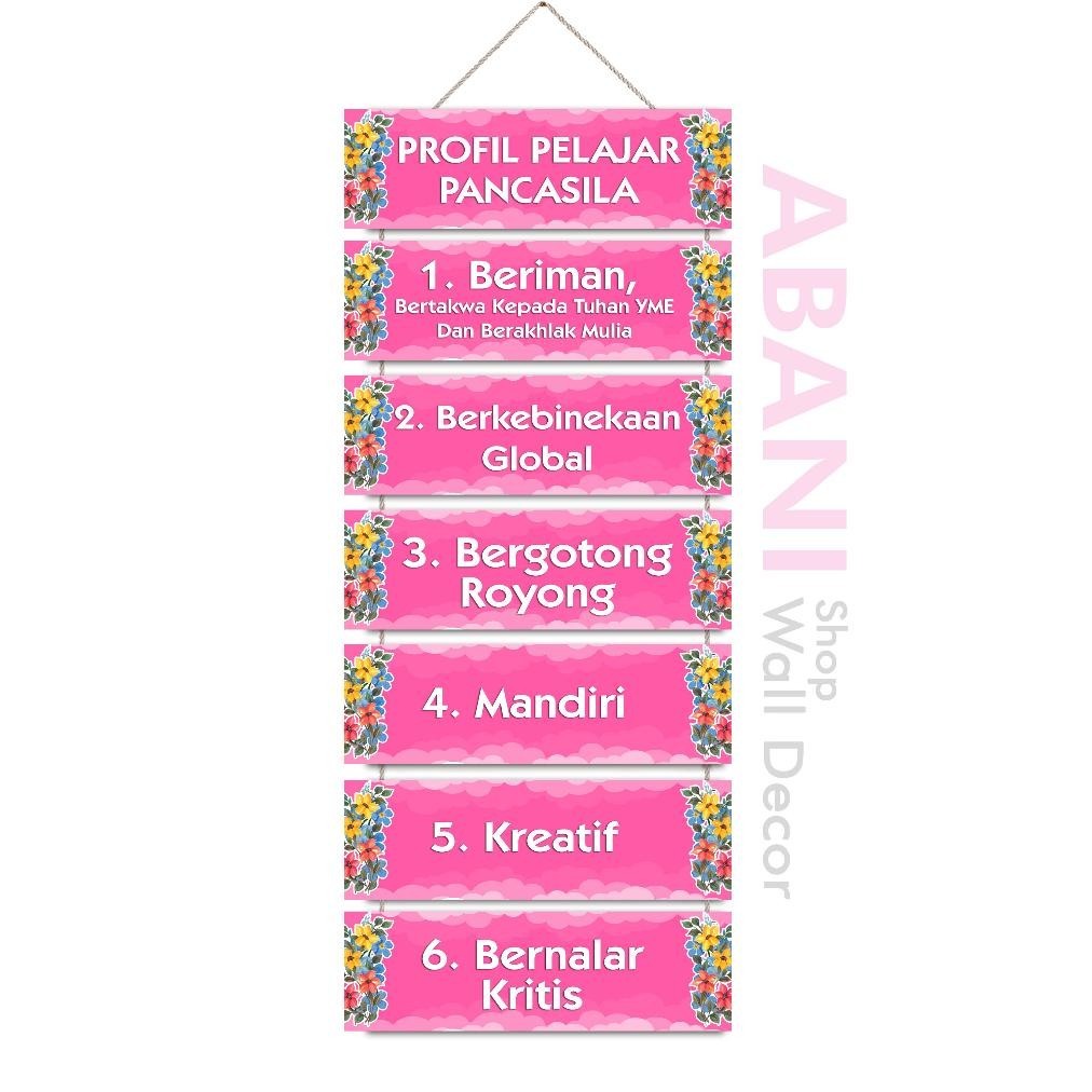 "Bonus Belanja" Profil Pelajar Pancasila Hiasan Kelas TK SD SMP Dekorasi Dinding Kelas Profil Pelaja