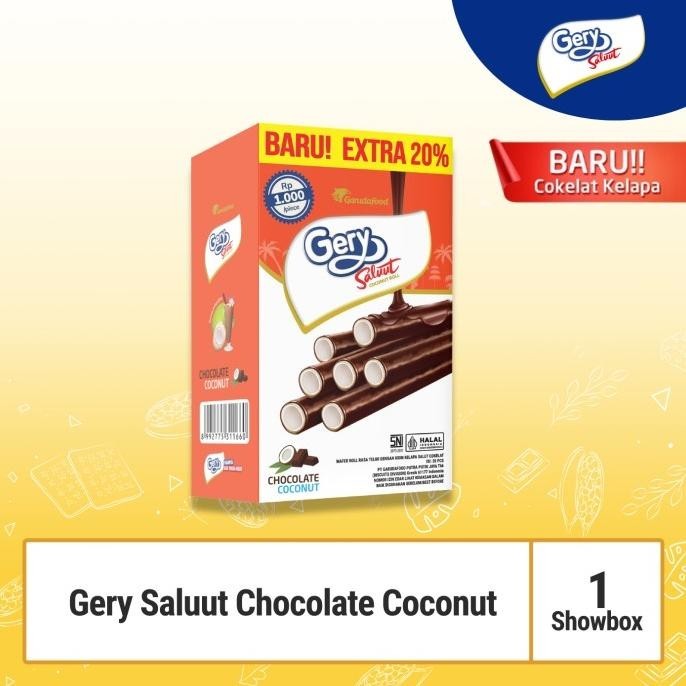 

Sale Now Gery Coconut Roll Saluut Cokelat Kelapa - Wafer Stick Limited Edition