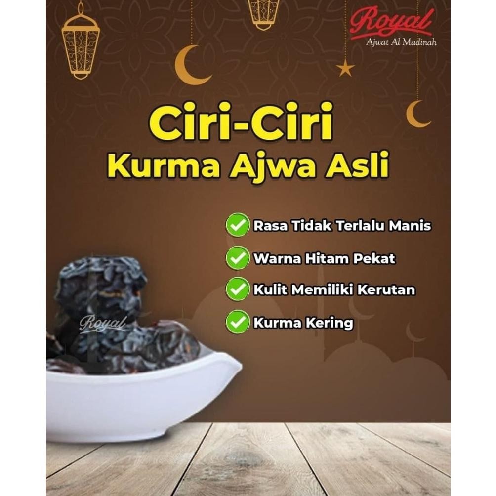 

Eksklusif Kurma Ajwa Al-Madinah 850Gr Royal Premium Bergaransi Asli | Kurma Nabi Asli Gratis Air Zam-Zam Terlaris