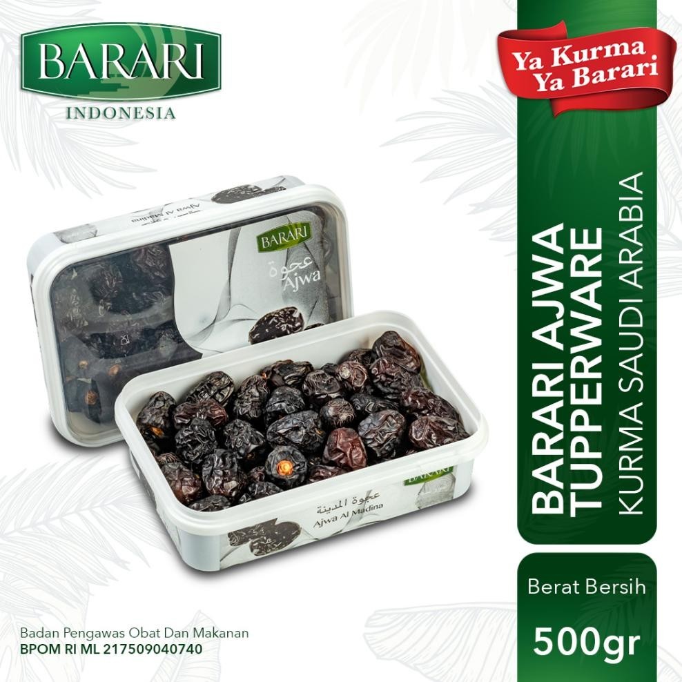 

Kurma Barari Ajwa 500Gr (Tupperware) Saudi Arabia Promo