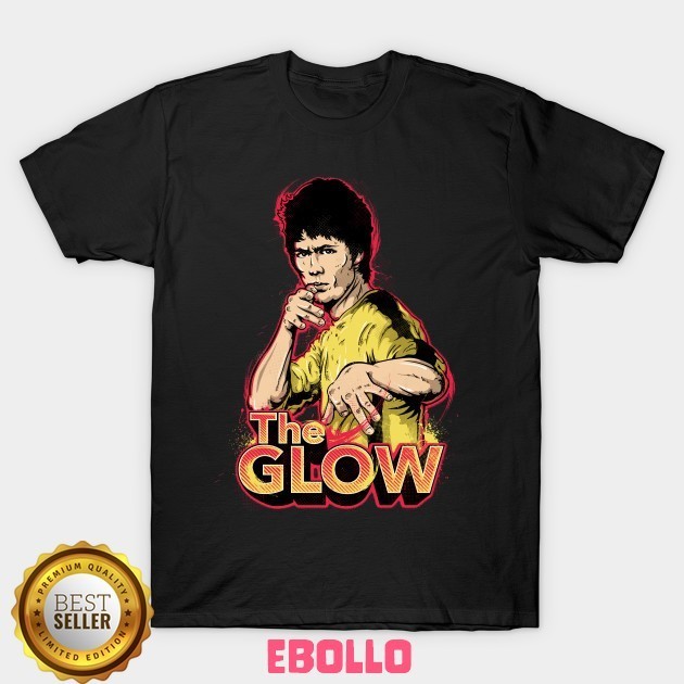 Baju Kaos Tshirt Glow Bruce Lee Celebrity The Last Dragon Distro Cotton Combed Premium Kaos Pria Wan