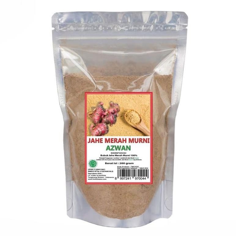 

Jahe Merah Azwan Murni 100% Ukuran 200Gr New