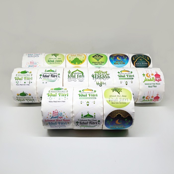 

Stiker Idul Fitri Label Toples Dus Selamat Lebaran 4,5 Cm 500 Pcs/Roll