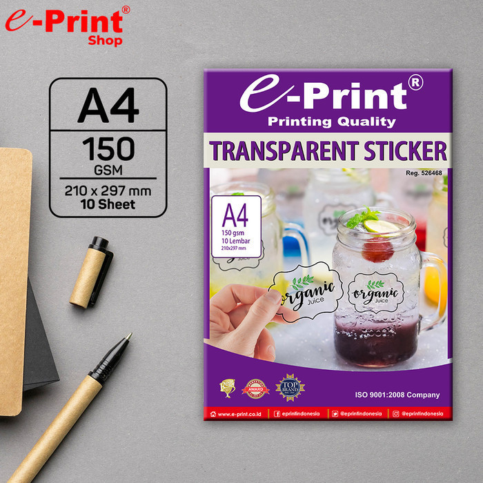 

Kertas Stiker Transparan Stier R A4 By E-Print