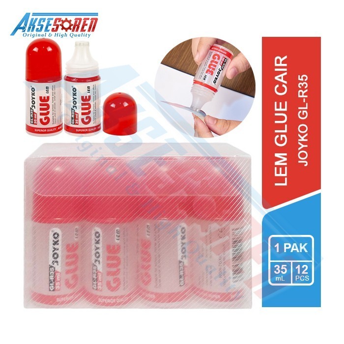 

Glue Sti Lem Cair Joyko [Gl-R35/12 Pcs] / Perekat Kertas Stik 1 Pa