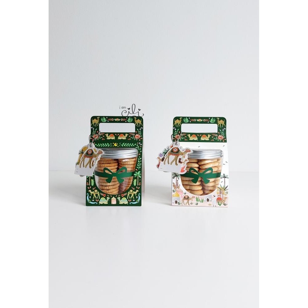 

(Box Jar 600 Ml Lebaran ) Kotak Kue Kering Toples Tabung 600Ml (Isi10) Limited Edition