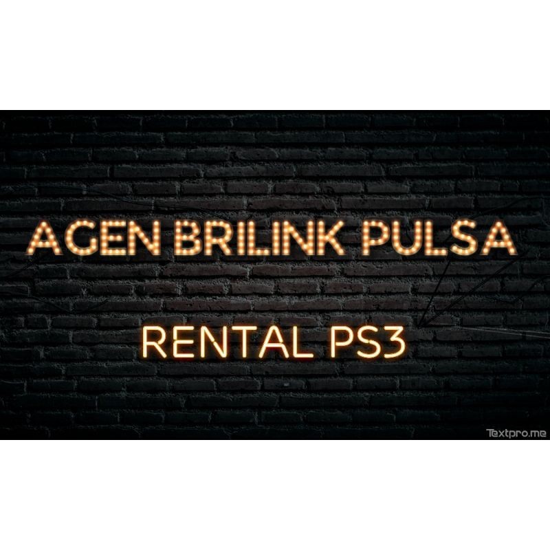 Lampu Tulisan Agen Bri Pulsa Rental Ps3
