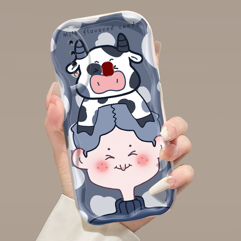 Casing Hp Samsung Galaxy A20s Case pola sapi dan perempuan Softcase tahan guncangan baru pelindung K