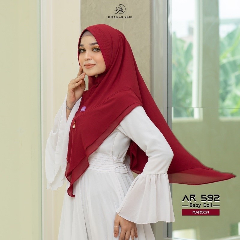 NEW PREMIUM DAILY HIJAB KHIMAR TERBARU AR 592 HIJAB INSTAN BY AR RAFI ORI INAYAHHIJAB