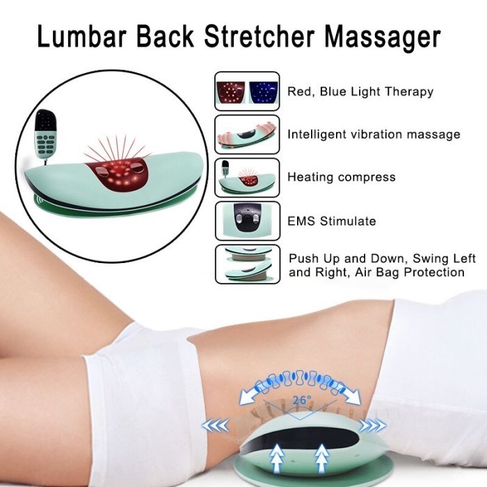 Lumbar Massager Alat Terapi Punggung Saraf Kejepit Bantal Pijat