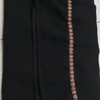 NEW PREMIUM DAILY HIJAB Hijab Syari Jetblack model Bolong Lengan Variasi Rempel Lis Bintik Cantik