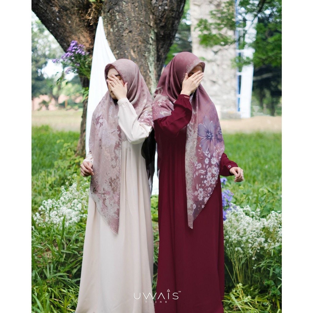NEW PREMIUM DAILY HIJAB SCARF VOAL 145X145 JUMBO MOTIF LASER CUT JILBAB SEGI 4 EMPAT SYARI PREMIUM