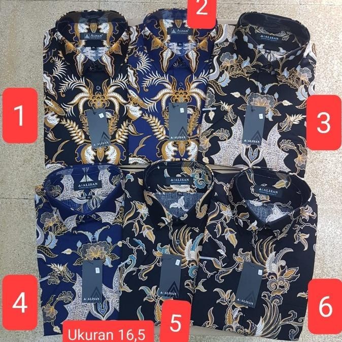 Kemeja Batik Alisan Lengan Pendek Original Reguler Fit Uk 16,5 Big Sale