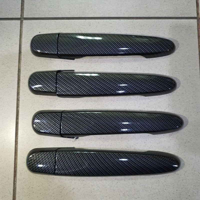 Cover Handle Pelapis Gagang Pintu Mobil All New AVANZA XENIA VELOZ (2012 - 2018) Carbon
