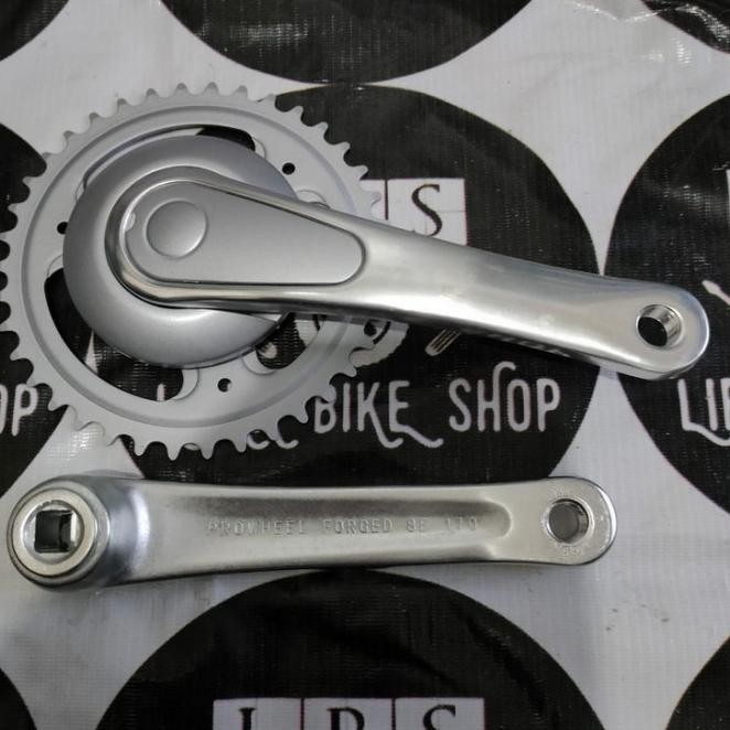 Single Crank Prowheel A38 Forged 8E 38T Bash Guard Silver Alloy