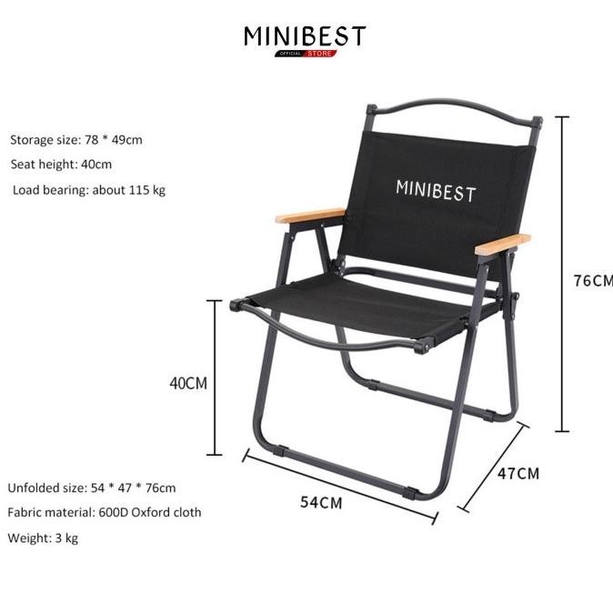 MINIBEST Kursi Lipat Camping Portable Outdoor MB KMT Kursi Gunung
