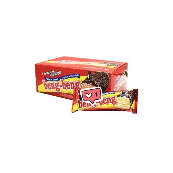 

NEW NEW BENG BENG WAFER CARAMEL CRISPY CHOCOLATE 1 BOX ISI 17 PCS@ 25GR