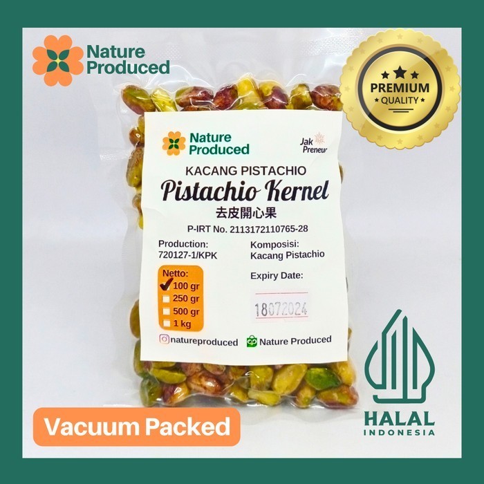 

BERMUTU Nature Produced Pistachio Kernel Pistachio Kupas 100gr 250gr 500gr 1kg