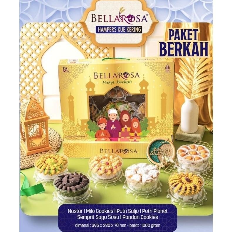 

Ready>>> Kue Kering Lebaran Bellarosa Paket Berkah Isi 6 Mcm Hampers Parcel Kado Idul Fitri