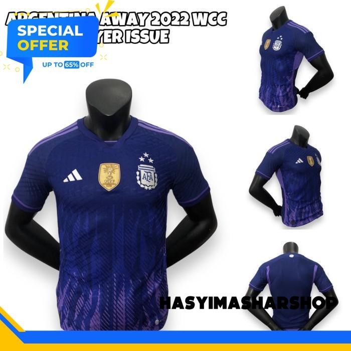 READY STOK JERSEY ARGENTINA  PLAYER ISSUE AWAY BINTANG 3 TERBAIK