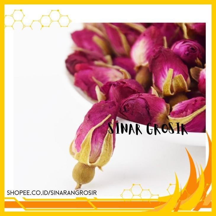 

TEH KUNCUP BUNGA MAWAR / RED ROSE BUDS FLOWER TEA 50G BAGUS
