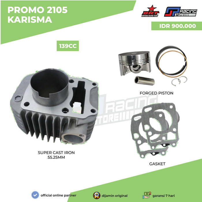 Paket Bore Up Karisma - Blok Piston 55.25 Mm - Brt Promo 2105