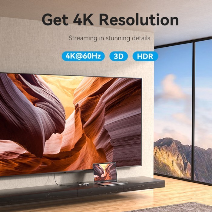 Vention Multiport Usb Hub Type C To Hdmi Vga Rj45 Usb 3.0 Pd