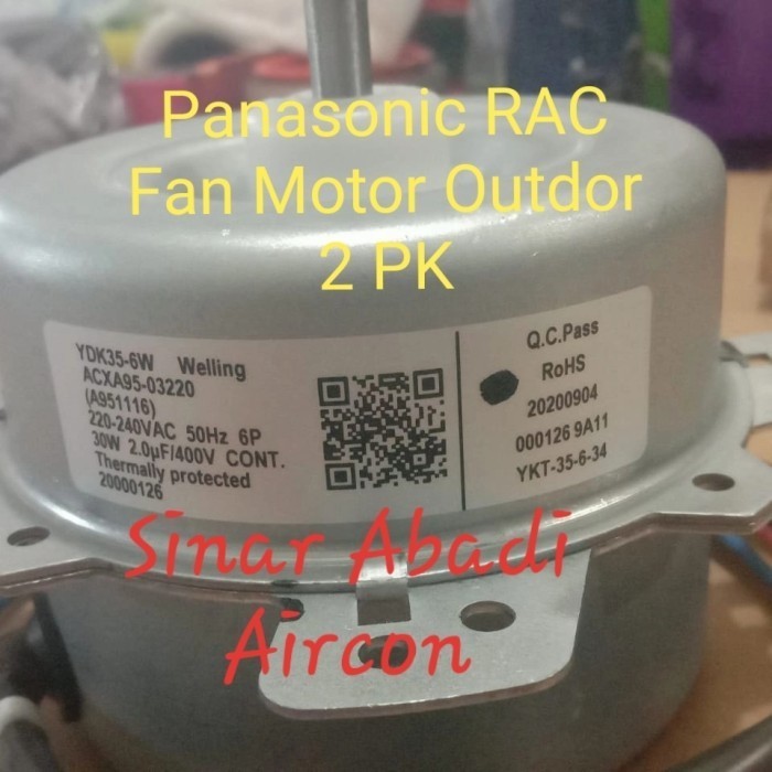Fan Motor Outdoor AC Panasonic 2 PK