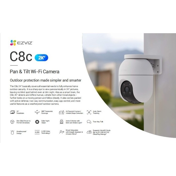 Ezviz C6N/C8C Smart Wifi Pan & Tilt Camera Cctv Ezviz C6N C8C