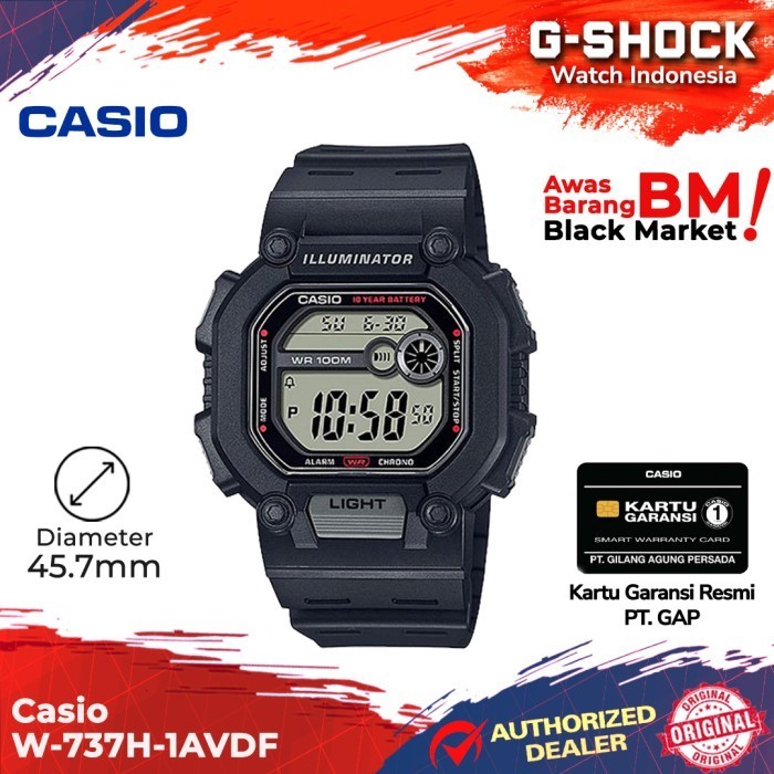 Casio General W-737H-1Avdf W-737H W-737 W737H W 737H