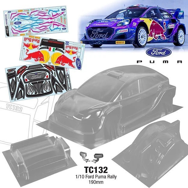 Body RC RALLY TC132 1/10 Ford Puma Rally 190mm
