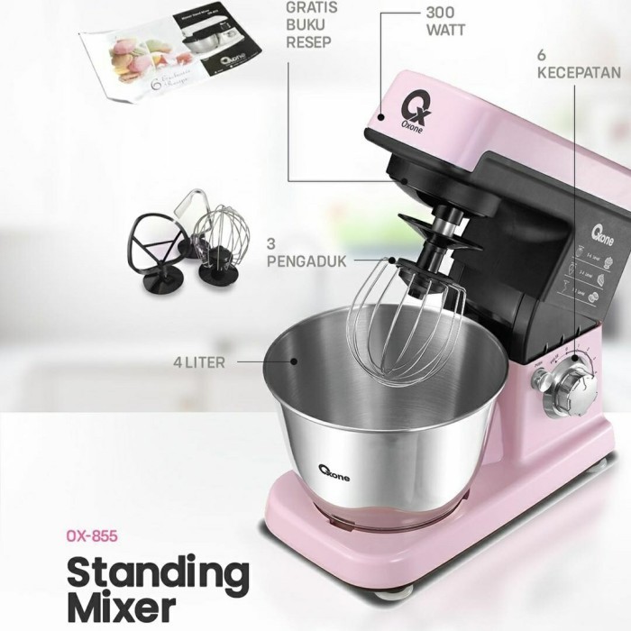 Mixer Planetary Oxone Pink Ox-855 Master Standing Mixer 300W [Ori]