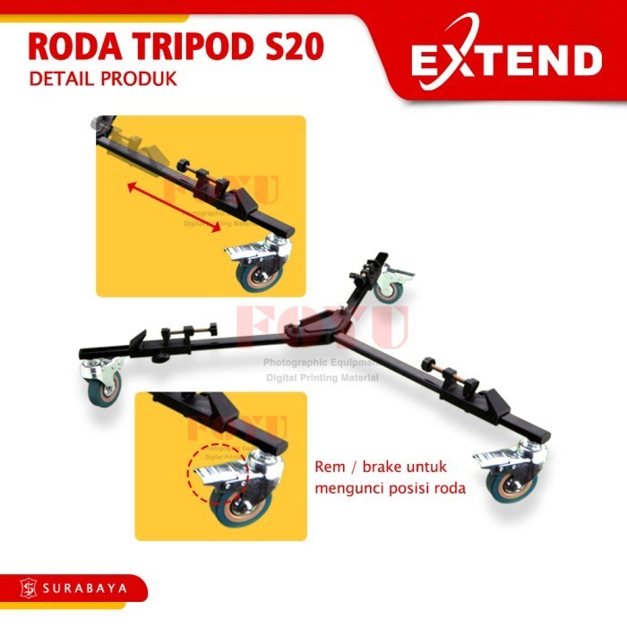 Dolly Roda Tripod Premium Wheel S20