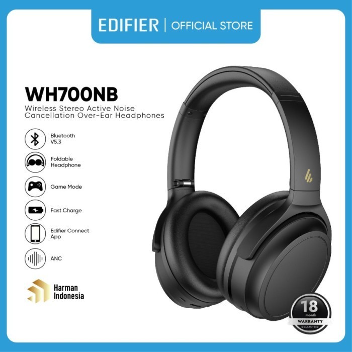 Edifier Headphone Wh700Nb Wh 700 Nb Wireless Stereo Anc Over-Ear