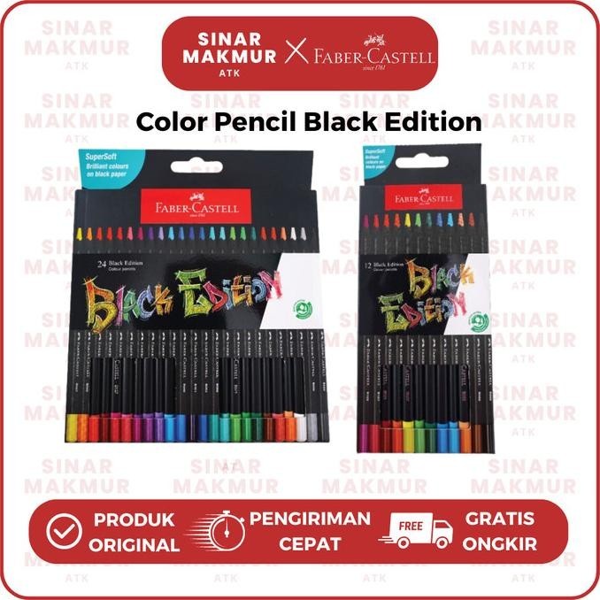 

Color Pencil/Pensil Warna Black Edition Faber Castell 12/24 (Set)