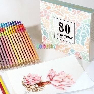 

Brutfuner 80 Color Light Color Oily Colored Pencil Sketch Drawing
