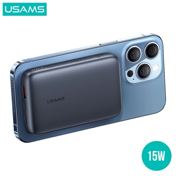 Usams Pb67 Powerbank Magnetic Magsafe Wireless 15W+20W 10000Mah