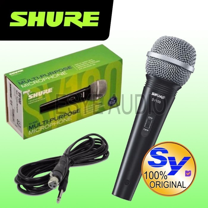 Mic Kabel Shure Sv 100 (100% Ori)