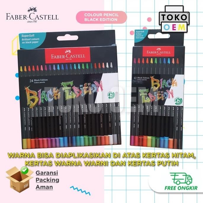 

Faber Castell Colour Pencils Black Edition Warna Cerah Super Soft