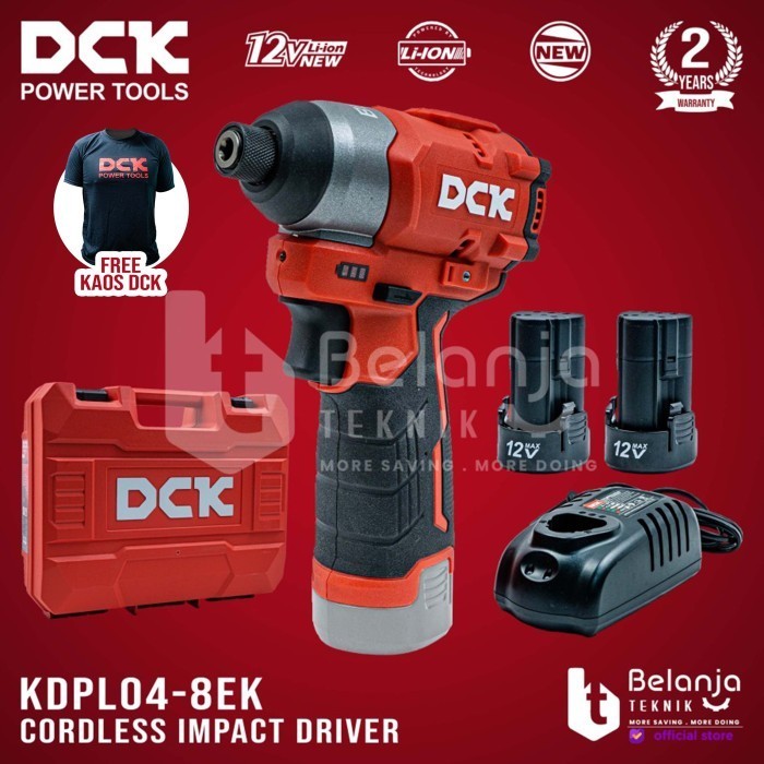 Dck Brushless Impact Driver Cordless 12V Kdpl04-8Ek Bor Obeng Kdpl 04