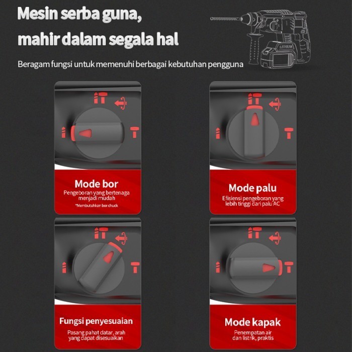 Nanwei- Rotary Hammer / Mesin Bor Beton / Jack Hammer Drill