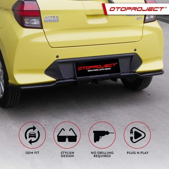 Otoproject - Rear Diffuser A.N Agya / Ayla 2023 - Matte Black