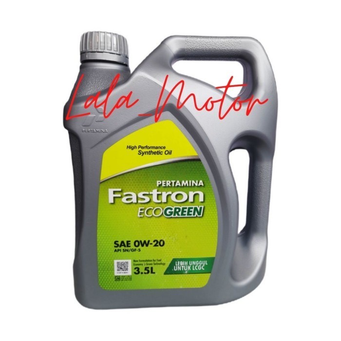 Oli fastron EcoGreen 3.5L 0W-20/Oli mobil LCGC pertamina