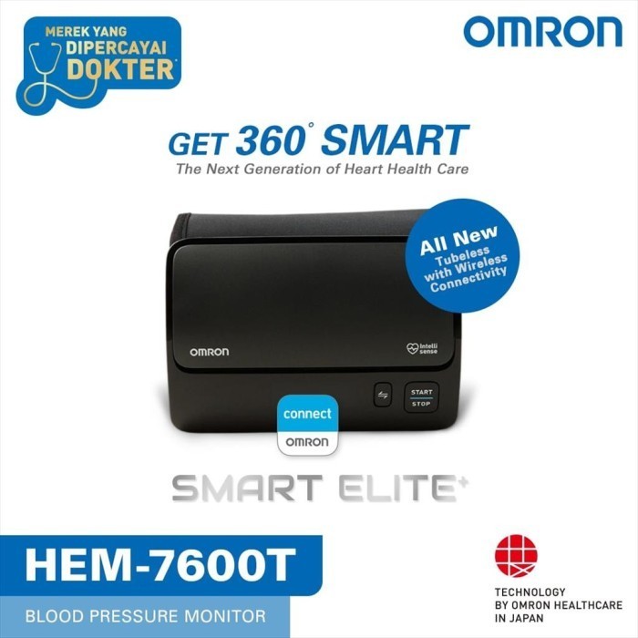 Omron Blood Pressure Monitor Hem-7600T Tensimeter Digital + Bluetooth