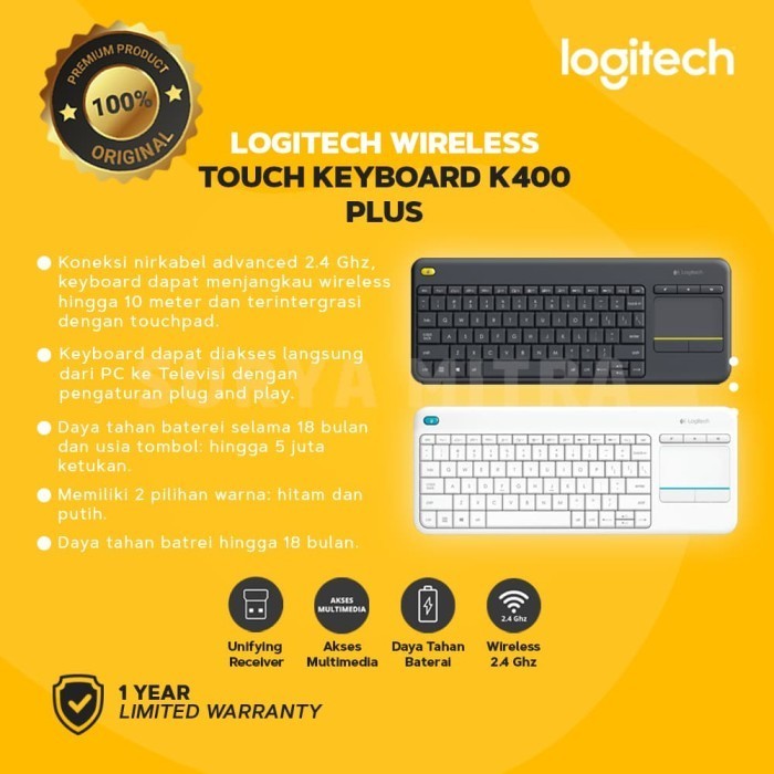 Logitech Wireless Keyboard K400 / K 400 Plus