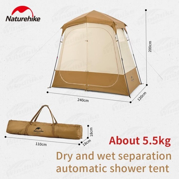 Tenda Toilet Otomatis Naturehike Nh22Zp006 Separation Automatic Shower