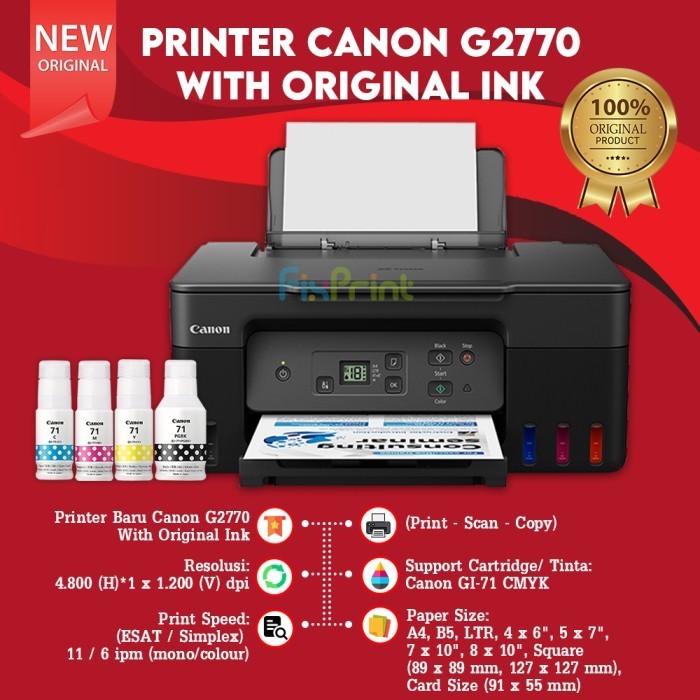 Printer Canon G2010 G2020 Print Scan Copy Head Cartridge Bh-7 Ch-7